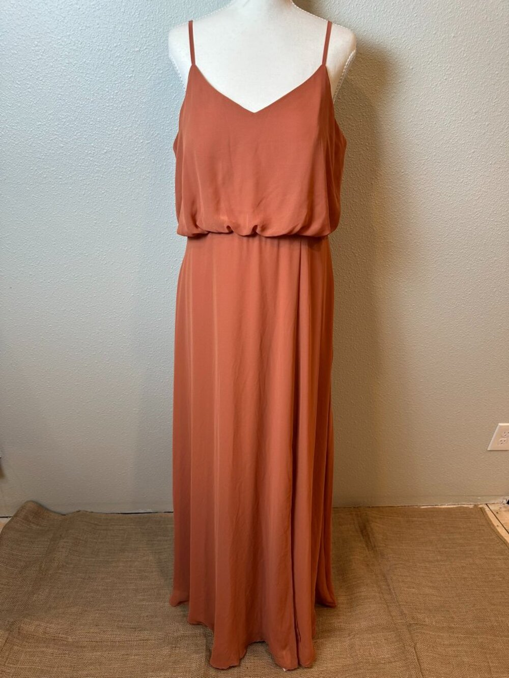 Birdy Grey Gwennie Chiffon Maxi Dress in Burnt Orange/Rust/Terracotta - XL